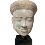 Khmer Sculpture Sandstone Head Of Vishnu