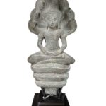 Khmer Sculpture Stone Seven Naga Buddha