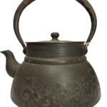 Japanese Large Cast Iron Tetsubin Wave