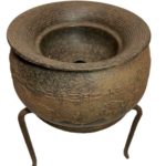 Old Japanese Cast Iron Hibachi On Stand