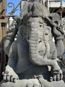 43" Lava Stone Ganesha Sit On Rectangular Base - Image 5