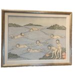 Balinese Art Painting : Swimming In The Sea
