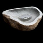 Natural Shape Basalt Basin - A