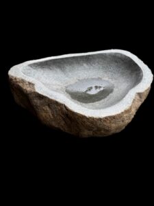 Natural Shape Basalt Basin - A