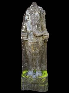 Antique Javanese Temple Ganesha Stand Lava Stone