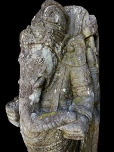 Antique Javanese Temple Ganesha Stand Lava Stone - Image 4