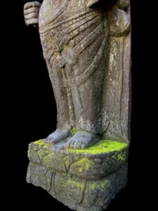 Antique Javanese Temple Ganesha Stand Lava Stone - Image 6