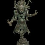 Rare Brass Shiva Sits Atop Dancing Nandi