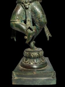 Rare Brass Shiva Sits Atop Dancing Nandi - Image 4