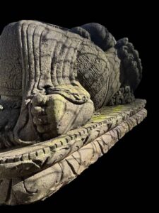 Antique Recline Ganesha Lava Stone - Image 4