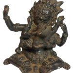 Old Black Mahakala Shakti Brass