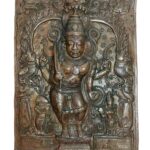 Old Shiva Repousse Plaque India - D