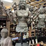 Large Brass Eight Arms Parvati Torso On Stand