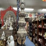 Lost Wax Cast Brass Multi Head Brahma On Stand