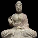 Antique 18th Century Temple Sitting Buddha