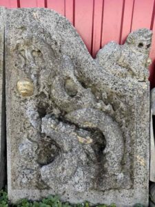 Antique Chinese Dragon Phoenix Stone Gate Pair - Image 4