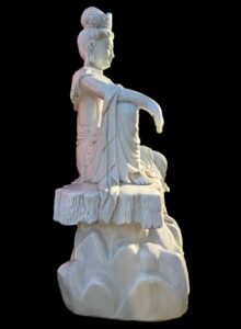 Marble Guan Yin Avalokitesvara Royal Ease - A - Image 4