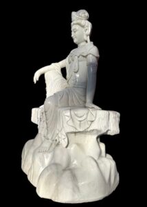 Marble Guan Yin Avalokitesvara Royal Ease - A - Image 5