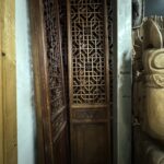 Antique Chinese Hand Carved Wood Door Panel