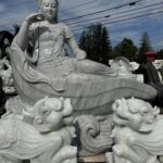 Life Size Marble Guan Yin Avalokitesvara Recline