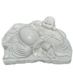 White Marble Recline Facing Up Hotei