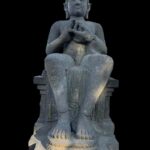 Life Size Lava Stone Sitting Buddha Yogyakarta