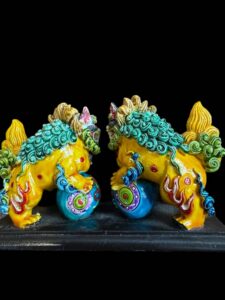 Vintage Porcelain Foo Dog Miniature Figurines - Image 3