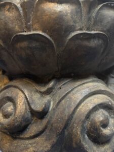 63" Antique Bronze Buddha Standing Atop The Lotus Base - Image 8