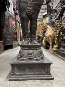 57" Large Antique Brass Temple Parvati - Image 8