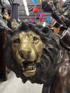 43" Great Quality Brass Durga On Her Lion Dawon - Image 8