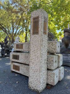Square Granite Dohyo Ishidoro Stone Lantern - Image 2