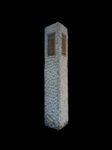 Square Granite Dohyo Ishidoro Stone Lantern