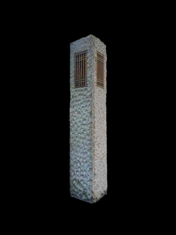 Square Granite Dohyo Ishidoro Stone Lantern - Image 1