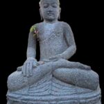 Hand Carved Lava Stone Medicine Buddha