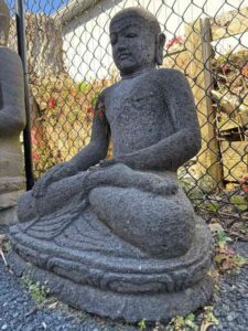 Hand Carved Lava Stone Medicine Buddha - Image 4