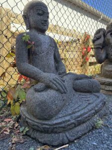 Hand Carved Lava Stone Medicine Buddha - Image 3