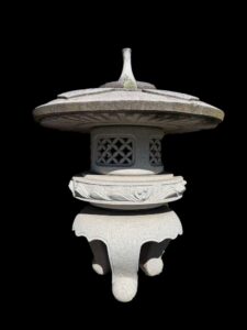 60" Large Japanese Yukimi Gata Stone Lantern
