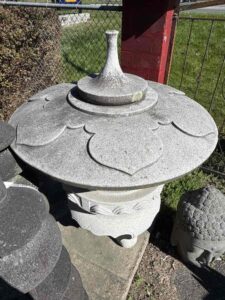 60" Large Japanese Yukimi Gata Stone Lantern - Image 6