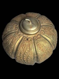 Antique Chinese Gold Gilt Phoenix On Gourd Urn - Image 3