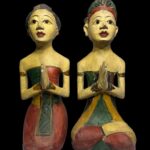 Vintage Loro Blonyo Couple Kneeled