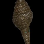 Antique Tibetan Vajrayana Buddhism Silver Shankha