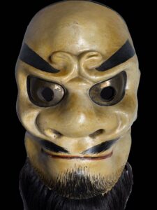 Old Japanese Wooden Noh Mask - Hanakobu-akujoh - Image 2