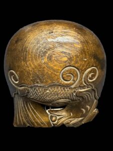 Antique Mokugyo Buddhist Temple Wooden Fish (Muyu) - Image 2