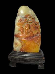 Old Chinese Shoushan Stone Carving- Where The Scholar Go