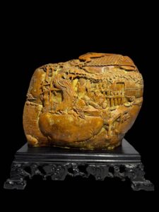 Old Chinese Shoushan Stone Carving - Summer Retreat