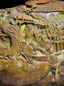Old Chinese Shoushan Stone Carving - Summer Retreat - Image 4