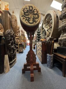 Chinese Dragon Temple Processional Drum On Stand