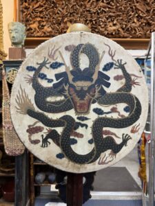Chinese Dragon Temple Processional Drum On Stand - Image 3
