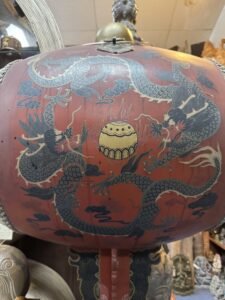Chinese Dragon Temple Processional Drum On Stand - Image 6