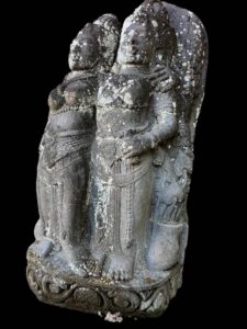 Antique Javanese Temple Rama Sita Lava Stone - Image 3